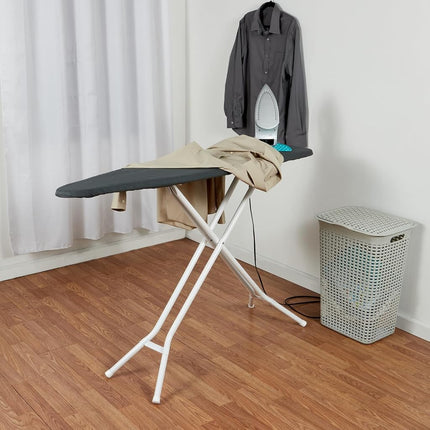 Ironing Board Cover and Pad (Charcoal), 100% Cotton with Premium Polyester Padding by Seymour Home Products; Fits Full Size Board | Stain and Scorch Resistant; Elastic Edge | Laundry Accessories