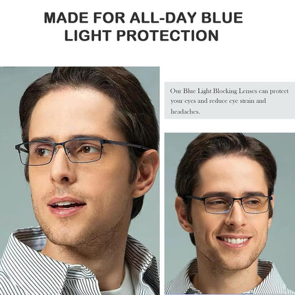 Blue Light Blocking Glasses Photochromic Sunglasses Retro UV400 Protection Spring Hinge Computer Eyewear for Men Women Vintage Anti Glare Eyeglasses Full Frame Anti Eyestrain Gaming TV Spectacles