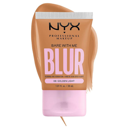 NYX Professional Makeup Bare with Me Blur Tint Foundation 30 ml, 08 Golden Light