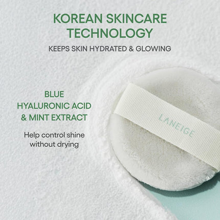 Laneige Neo Blurring Powder & Keychain Duo | Clip-On K-Beauty Setting Powder | Shine Control, Pore Blurring, On-the-Go Touch Ups | Electro Berry