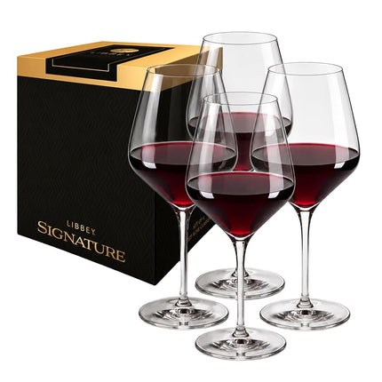 Libbey Signature Greenwich – Coffret cadeau de 4 verres à vin rouge de 710 ml