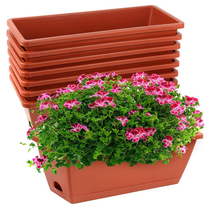 8pcs Window Box Planter,Rectangle Planters Box,Pla