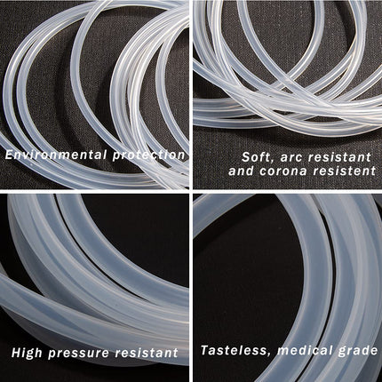 Quickun 3/4" ID Silicone Tubing, 3/4" ID x 7/8" OD Food Grade Silicone Tube, High Temp Hose for Wine Making Brewing (9.84Ft)