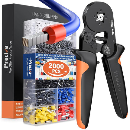 Preciva Ferrule Crimping Tool with 2000Pcs Wire Co