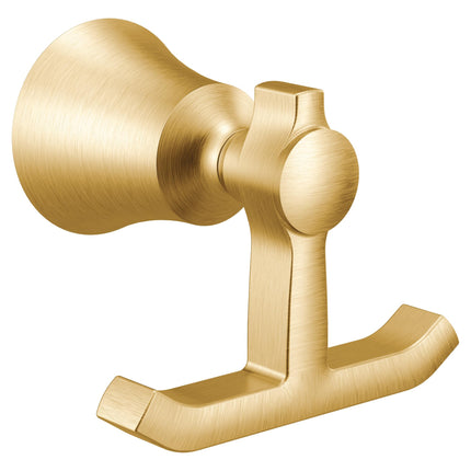 Moen YB0303BG Flara Double Robe Hook, Brushed Gold