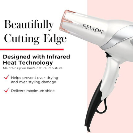Revlon 1875w Laser Brilliance Dryer, Silver/White