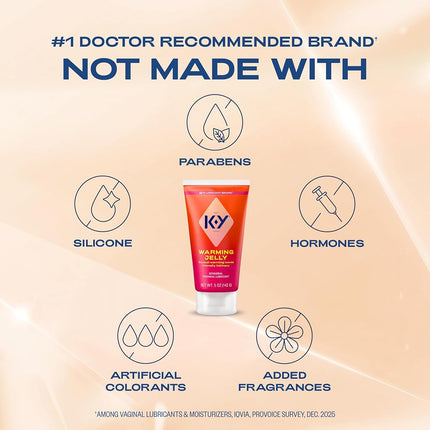 K-Y Warming Jelly Lubricant, 2.5 Ounce