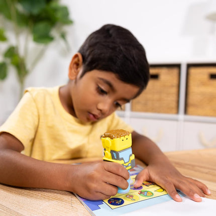 Melissa & Doug Sticker WOW Stamper & Activity Pad − Bulldozer | Book & Travel Toys for Children | Age 3+