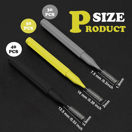 Patelai 100 Pcs Braces Dental Brushes,Yellow,Portable Size