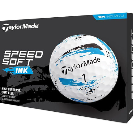 TaylorMade Golf SpeedSoft Ink Balles de Golf Bleues Une Douzaine
