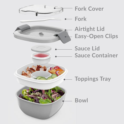 Bentgo All-in-One Salad Container - Grey