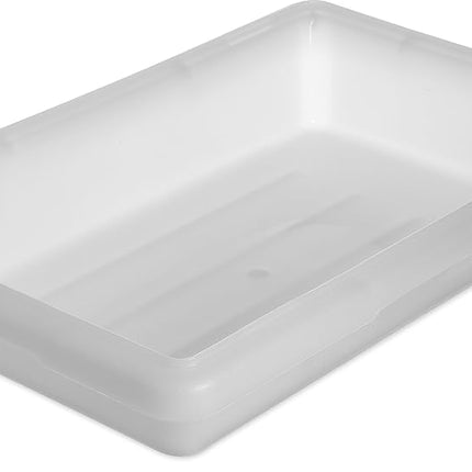 Carlisle FoodService Products Storplus Food Storage Container with Stackable Design for Storage, 2 Gallon, White, (Pack of 6)