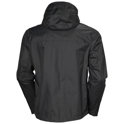 Helly Hansen Men's Loke Lightweight Hooded Waterproof Windproof Breathable Rain Coat Jacket, 990 Black, X-Large