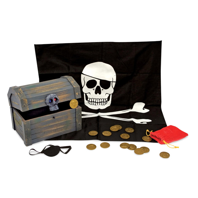 Melissa & Doug Wooden Pirate Chest (Pretend Play T