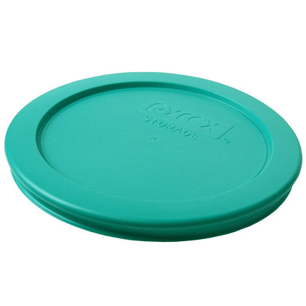 Pyrex (3) 7200-PC 2-Cup, (3) 7201-PC 4-Cup, and (3) 7402-PC 6/7-Cup Turquoise Lids - Made in USA
