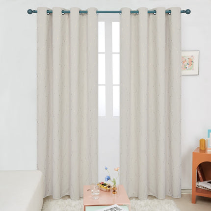 Deconovo Blackout Curtains - Thermal Insulated, Noise-Reducing Window Drapes for Bedroom, Living Room -2 Panels, Beige, 52W x 84L