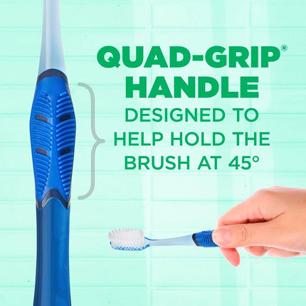 Cepillo de dientes GUM Technique Deep Clean - Cabeza completa - Cepillos de dientes suaves para adultos - Cerdas suaves, ultra finas y cónicas, recomendado por profesionales dentales, 2 unidades