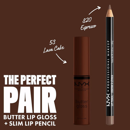NYX Professional Makeup Butter Gloss, Lip Gloss, Shade: Lava Cake