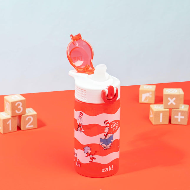 Zak Designs Dr. Seuss Sage 16oz Leak-Proof Straw Kids Water Bottle