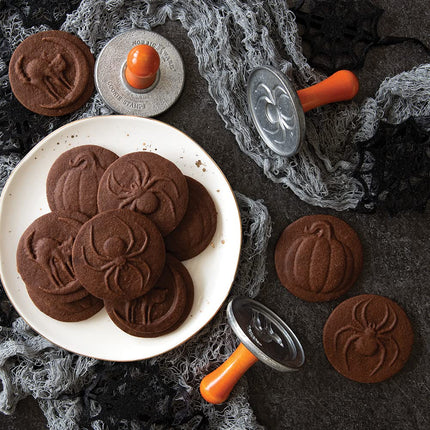 Nordic Ware Halloween Cookie Stamps (Set of 3), Sturdy Cast Aluminium Cookie Stamp Set, Cookie Press Set Made in The USA, Sturdy and Durable Biscuit Maker Press Set, 01260