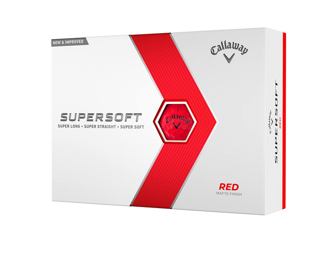 Callaway Golf Supersoft Golf Ball 2023 Red Hybrid,