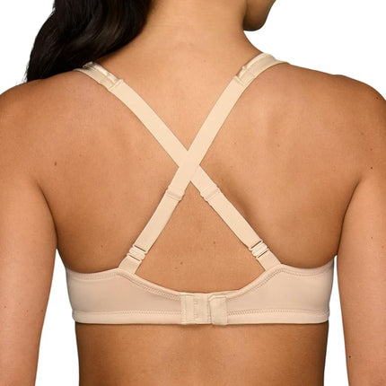 Vanity Fair Women's Bra with 2-Way Convertible Straps, Body Caress Full Coverage, Lightly Lined Cups Up to Dd, Wirefree-Beige, 36B