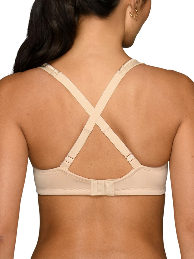 Vanity Fair Women's Bra with 2-Way Convertible Straps, Body Caress Full Coverage, Lightly Lined Cups Up to Dd, Damask Neutral, 34B