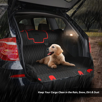Housse de siège arrière DNA Motoring PETM-001 pour chien 100 % étanche, résistante aux rayures, hamac antidérapant, très durable, style banquette, protection de siège pour animaux de compagnie, compatible avec les voitures, les camions et les SUV.