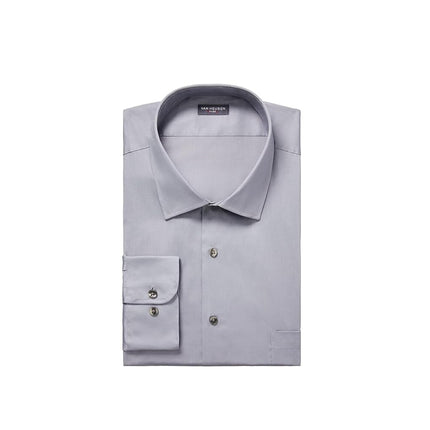 Van Heusen Men’s Big and Tall Dress Shirt Flex Collar Stretch Solid, Grey Mist, 20" Neck 34"-35" Sleeve