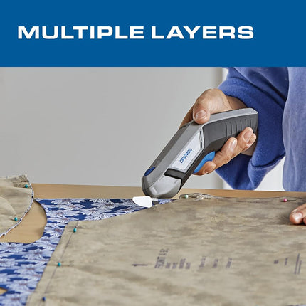 Dremel HSSC-01 4V Cordless USB Rechargeable Electric Scissors with Two Blade Attachments, USB Cord, and Power Block - Ideal for Cutting Fabric, Cardboard and Paper Material