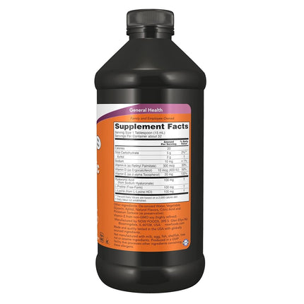 Now Foods Liquid Hyaluronic Acid Plus Nutritional Supplement, 16 Ounce