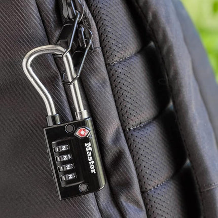 Master Lock Padlock, Set Your Own Combination TSA Accepted Luggage Lock, 1-5/16 in. Wide, 4696D