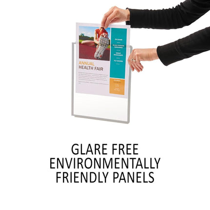 DURABLE Sherpa 10-Panel Desktop Reference System, Gray Borders (554210)
