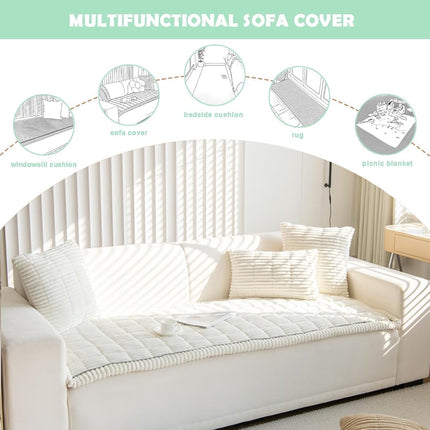 ZQFFB Couch Cover for Dogs Washable Non-Slip Pet Friendly Sofa Protector