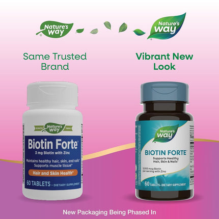 Enzymatic Therapy Biotin Forte Tablets with Zinc, 60 Count