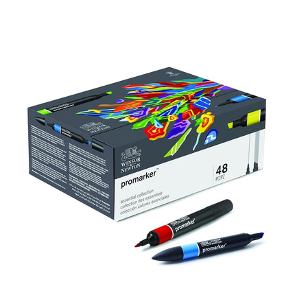 Winsor & Newton, Promarker, Essential Collection, Set of 48 , Alcohol Based Dual Tip Markers