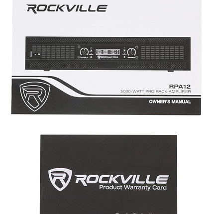 Rockville RPA16 10000W Peak/3000W RMS 2 Channel Power Amplifier, High Output, Bridgeable, LED Indicators, for DJs and Live Events