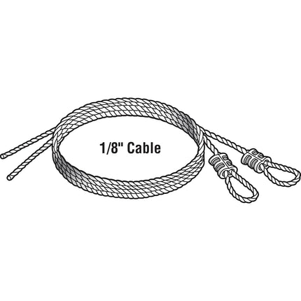 Prime-Line GD 52100 Extension Cables, 1/8 in. Cable, Carbon Steel (2 Pack)