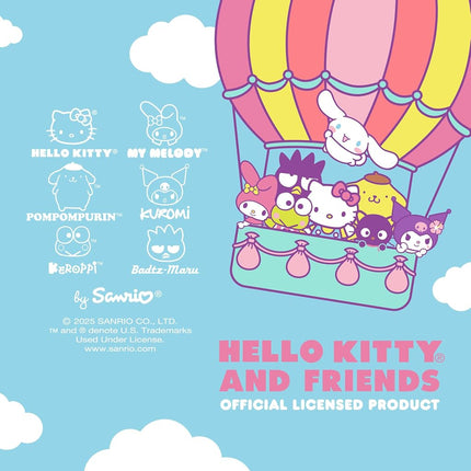 Housse de volant Hello Kitty, housse de volant de voiture officielle Sanrio de taille universelle 14,5-15, accessoires de voiture Hello Kitty noirs mignons pour femmes (Hello Kitty Kawaii Arcade)