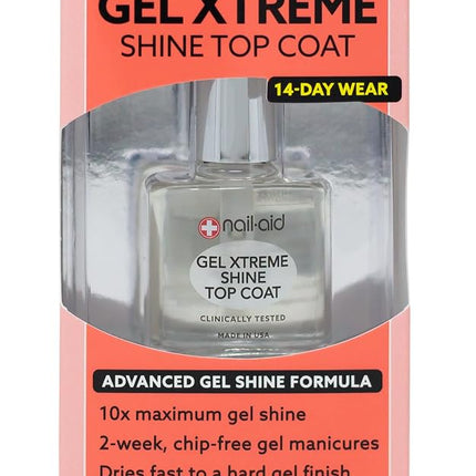 NAIL-AID Gel Xtreme Shine Top Coat, Clear, 0.55 Fluid Ounce