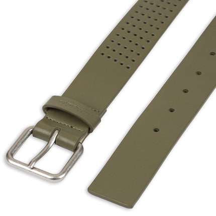 Dickies Women’s Leather Casual Belt, Olive Perforated, S