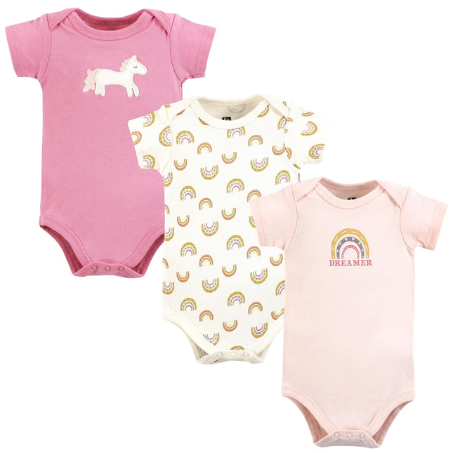 Hudson Baby Unisex Baby Cotton Bodysuits, Dreamer 