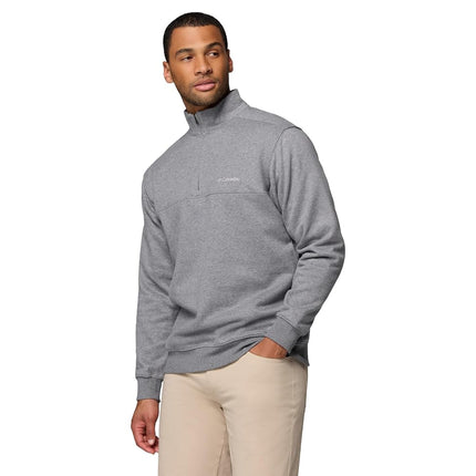 Columbia Men's Hart Mountain Ii Half Zip Hiking Shirt, Charcoal Heather, S