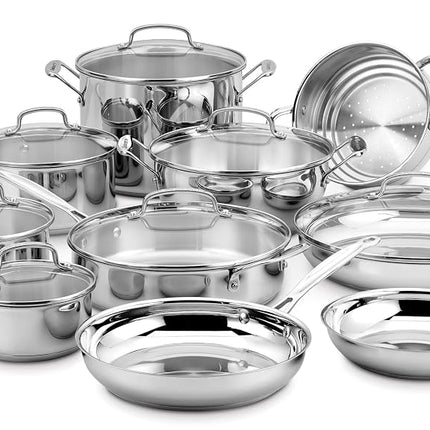 CUISINART 77-17N Juego de 17 piezas Chef's Classic, Acero inoxidable