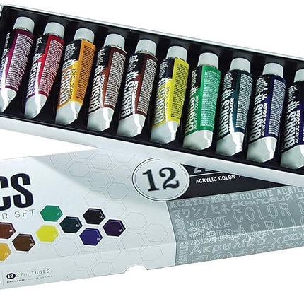 Liquitex 101012 Basics Acrylic Paint Tube 12-Piece