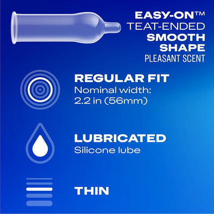 Durex Condom Extra Sensitive Natural Latex Condoms- Ultra Fine & Extra Lubricated, 42 Count