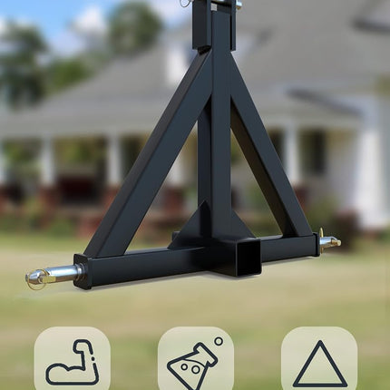 KYBOLT 3 Point 2" Trailer Hitch Receiver Heavy-Duty for Category 1 Tractors Compatible with Kubota, BX, LM25H, WLM Tractor, NorTrac, Yanmar, Kioti, Cat, John Deere Sale