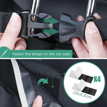 Oasser SUV Cargo Liner for Dogs, Waterproof Cargo Cover Pet Trunk Mat with Bumper Flap Protector 2 Large Pockets