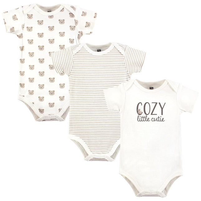 Hudson Baby Unisex Baby Cotton Bodysuits, Cozy Cut