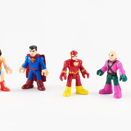 Imaginext BCV33 DC Super Friends Figuras de Acción Héroes y Villanos - Superman Flash Wonder Woman